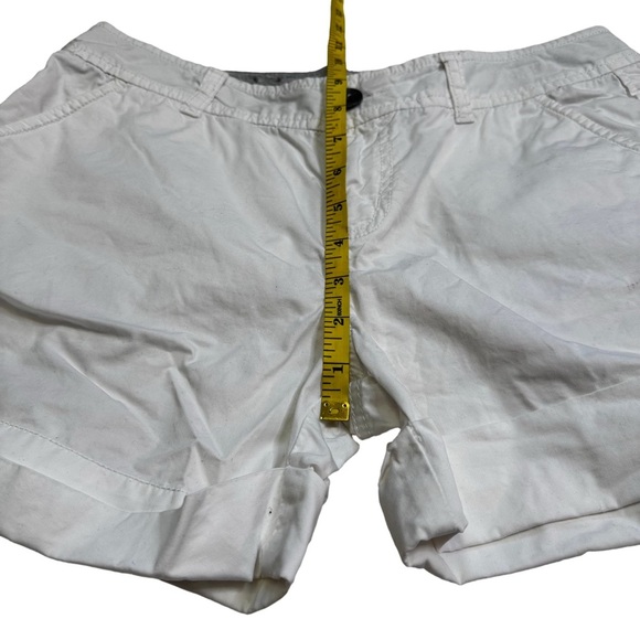 Converse One Star White Shorts Size 4 Tie Detail at the Hem Cuffed Cotton NWOT - Picture 9 of 14
